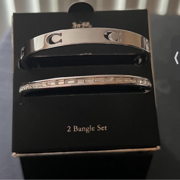 Silver coach bangle set! Never worn I ordered gold but came in silver. - Picture 1 of 2